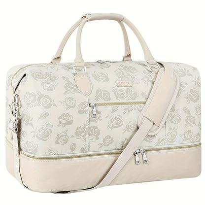 Weekender Bags for Men And Women, Travel Duffel Bag Carry On Overnight Bag, Large Travel Weekender Tote Bag with Shoe Compartment