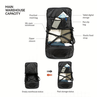 Air Travel Backpack, Sturdy 10.57gal TSA Approved Carry-On Luggage, Business Rucksack, Weekend Daypack, Accommodates 17.3 Inch Laptop