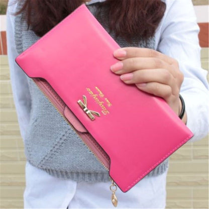 Mini Women's Long Wallet With Multiple Card Slots And Polyester Lining, Simple Coin Purse For Daily Use