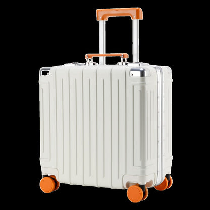 Aluminum Alloy Frame Abs+Pc Hard Shell Spinner Suitcase with Built In TSA Approved Lock Features Cup Holders And USB Ports 20 Inch Carry On Size for Airline Travel Durable And Scratch Resistant