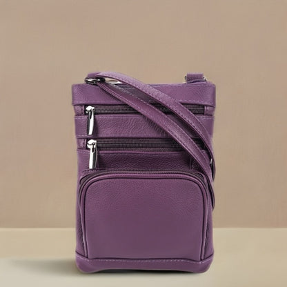 Genuine Leather Shoulder Bag, Adjustable Shoulder Strap Messenger Bag, Fashionable Handheld Design, Multifunctional Smartphone Storage Bag