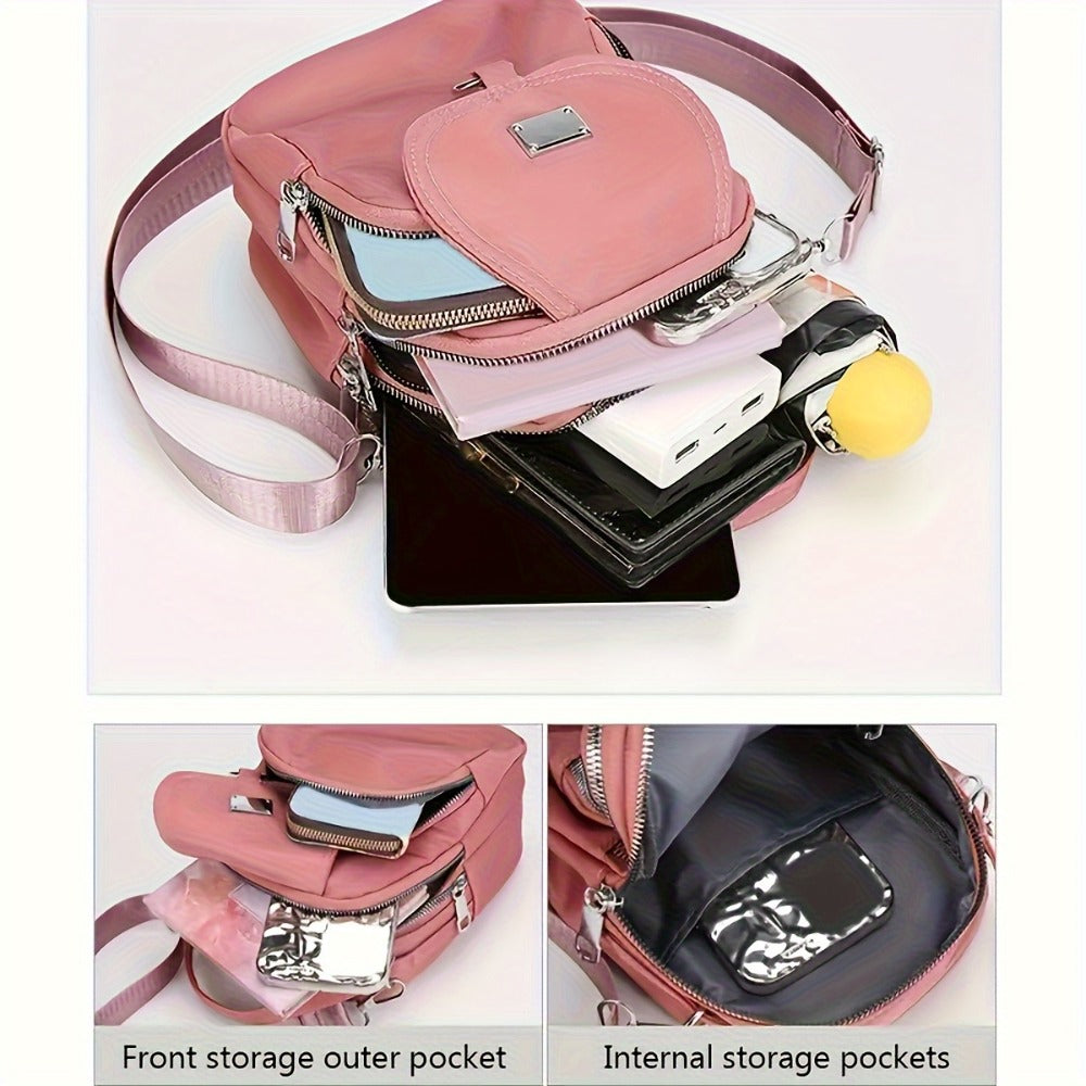 1/1pc Unisex Fashion Oxford Messenger Bags, Solid Color Casual Shoulder Crossbody Bags with Zipper Closure, Suitable for Outing And Daily Use, Best Gift