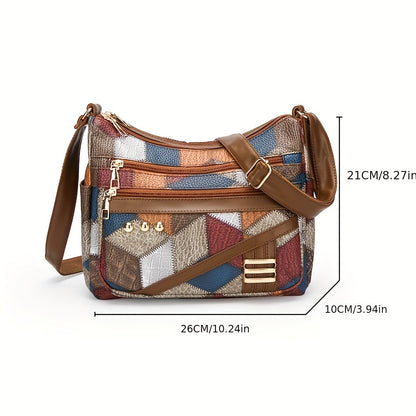 CuteCity New Fashion Trend, Four Seasons Soft, Multi-compartment, Multi-pocket, High-quality, Multi-layered Shoulder Bag, Crossbody Bag, Versatile, PU, Large-capacity Women'S Bag, Women'S Multi-pocket Handbag, Wallet, Light Travel