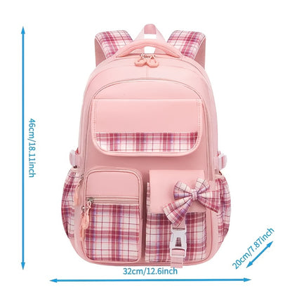 Student Backpack With 8 Separate Card Sleeves, Multi-Pocket Layered Storage, Breathable Pressure Relief Design, For Teenager