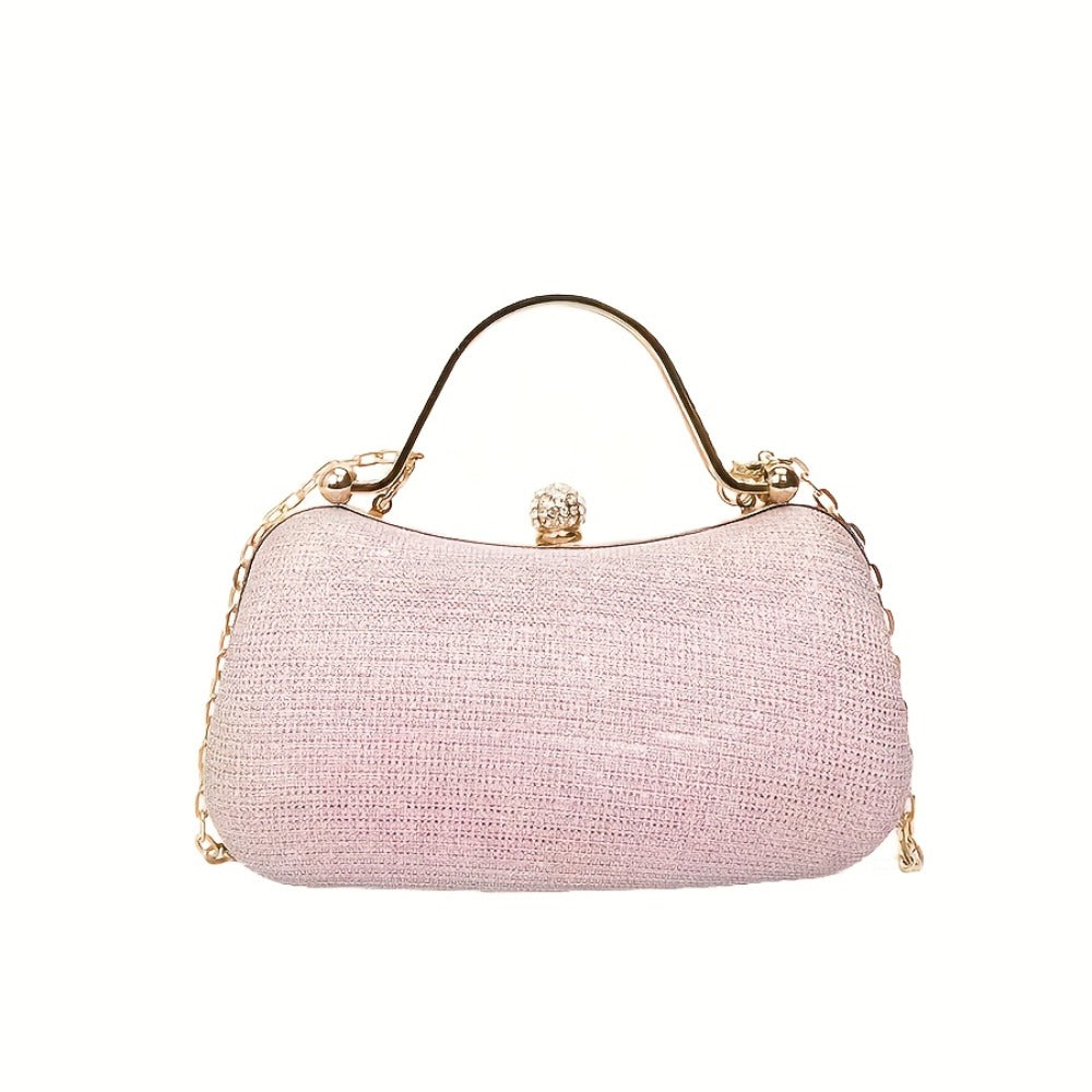 Elegant Dinner Handbag with Shining Beads - Evening Bag This Elegant Dinner Handbag Decorated with Shining Beads Is Perfect for Travel Photography. It Also Works Well As A Ladies' Banquet Handbag And Is Suitable for The Carnaval Music Festival.