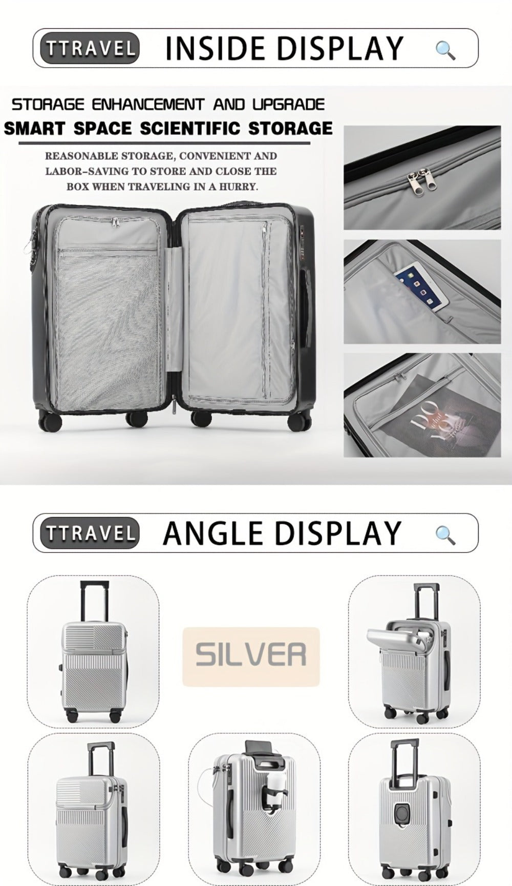 All-purpose Luggage Is A Must-have for Travel. 20-inch Luggage Is Available with USB