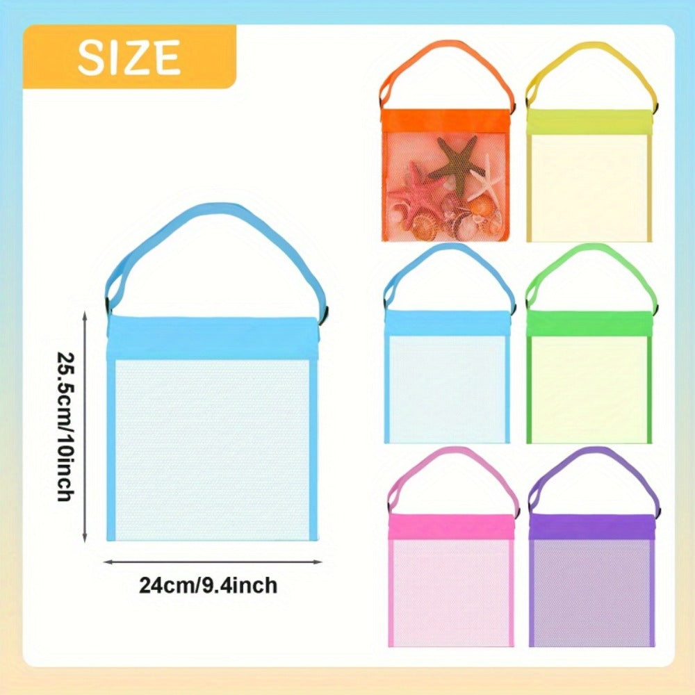 Tote Bag for Women – 6 Pack, Mesh Beach Pack Adjustable Colorful | Bag Vero – alternate view