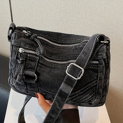 Womens  Turquoise Synthetic Handbag with Adjustable Strap MultiZipper Compartments Spacious Square Crossbody Bag with GoldenTone Hardware, GoldenTone Hardware Zippered Pocket Work, Shopping, Everyday Purse Durable Lining GoldenTone Hardwar