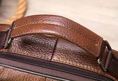 Men's Crossbody Bag – Genuine Leather, Large Capacity, for Travel & Work | Bag Vero – detail view 18