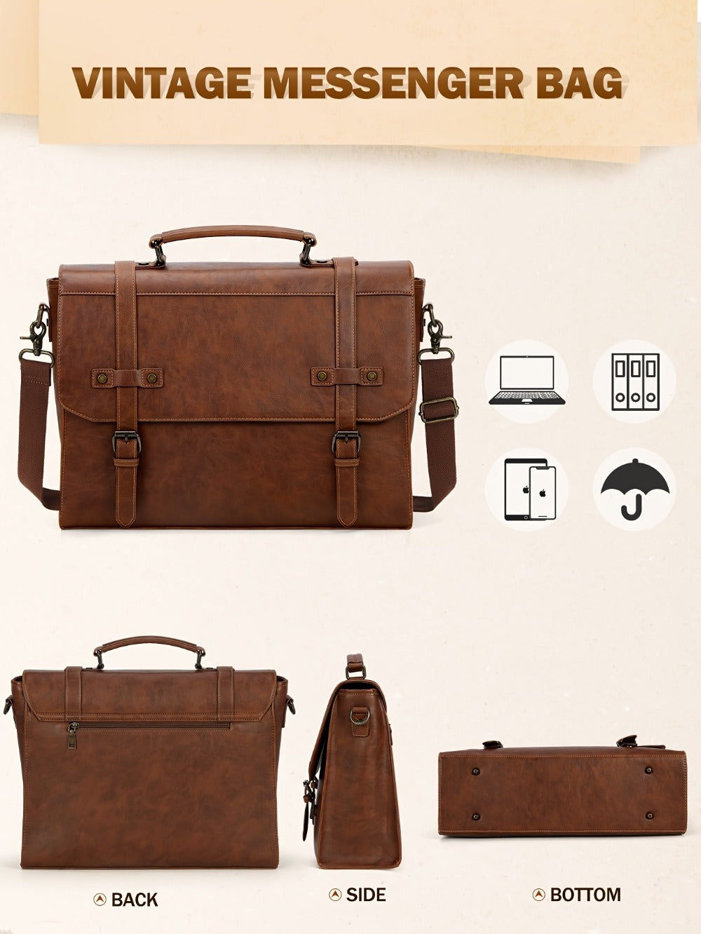 Laptop Bag – 17 Inch, Polyester, for Travel & Work | Bag Vero – detail view 13