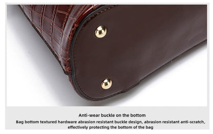 6pcs Set PU Minimalist Crocodile Embossed Women's Bag Set, High Cost Performance, Includes: Backpack, Tote Bag, Shoulder Bag, Clutch, Keybag, Wallet