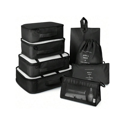 [Storage Bag]8pcs Packing Cubes Set Polyester Travel Bag Storage Bag Organizer Luggage for Travel Packing Organizers Set Packing Bag Suitcase Clothes Travel Organizers Storage of Seasonal Items