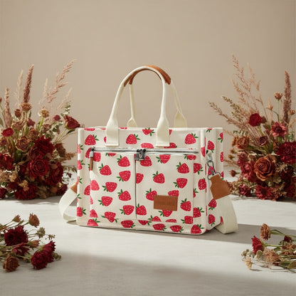 Tote Bag for Women, with Zipper Closure, Large Capacity Individual Compartments, Detachable Strap & Bottom, Multi-Purpose for Travel, Work, Shopping & College, Ideal Gift Option