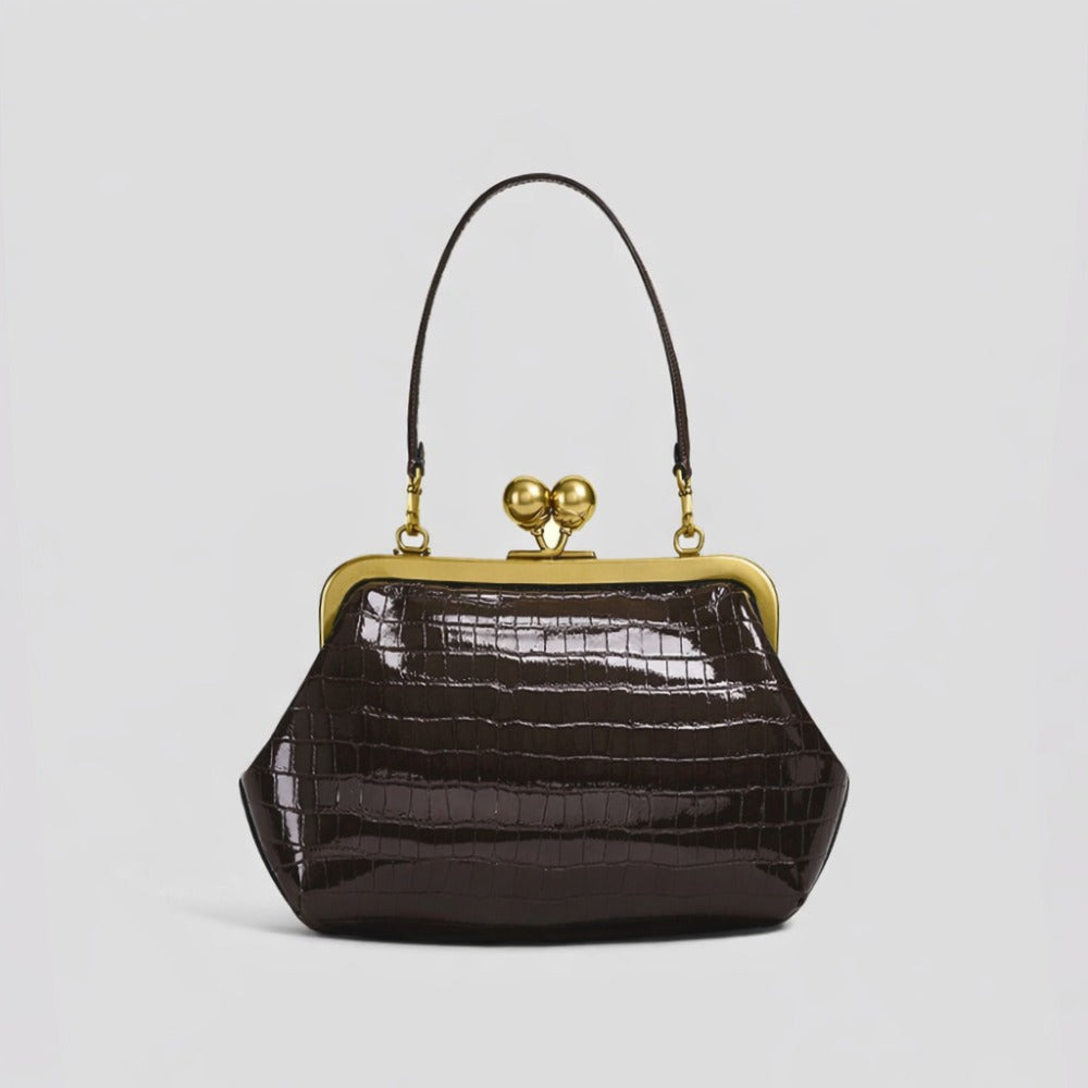 Luxury-inspired, Niche-design Large Clasp-closure Clutch Bag-spacious, Stylish, and Versatile. Metal-framed Evening Clutch-perfect for Birthdays and Holidays.