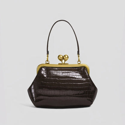 Luxury-inspired, Niche-design Large Clasp-closure Clutch Bag-spacious, Stylish, and Versatile. Metal-framed Evening Clutch-perfect for Birthdays and Holidays.