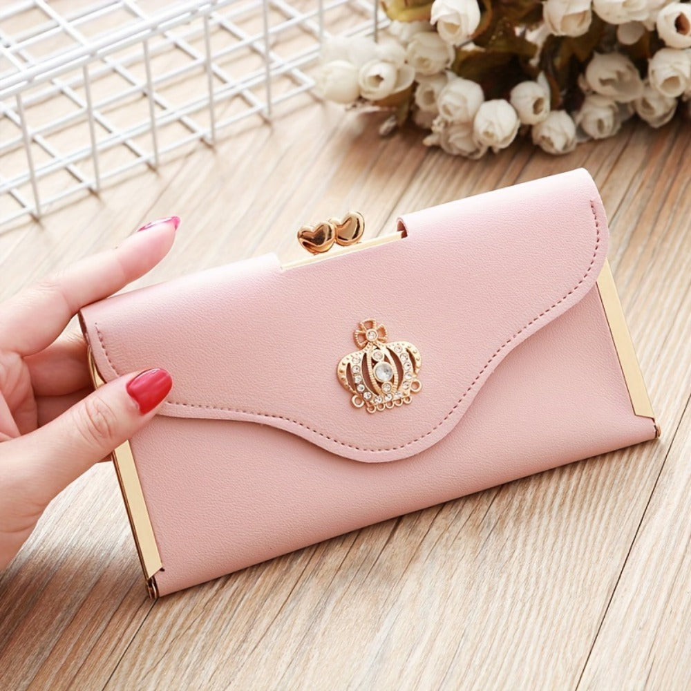 Women's Wallet – Trifold Clutch Rhinestone Crown Luxury | Bag Vero – detail view 12