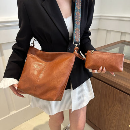 2pcs Vanaheimr Bohemian Style Soft Tote Bag, with Adjustable Shoulder Strap, Zipper Closure, Polyester Lined,, Lightweight Handheld Bags for Going Out, Ideal for Best Birthday Gifts, Christmas And Valentine's Day Gifts