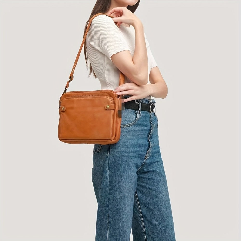 New PU Soft Handbag for Women, Three-Tier Purse, Crossbody Clutch, Premium Quality Multi-Layer Card Holder, Versatile Women'S Shoulder Bag