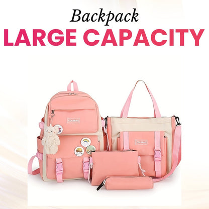 Travel Backpack – 4-Piece, Canvas, Large Capacity, for Travel & School | Bag Vero – detail view 9