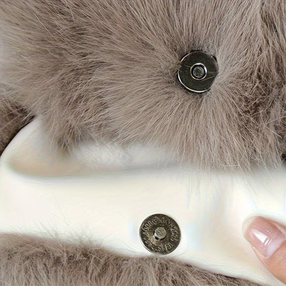 1pc Women'S Backpack Women'S Small Backpack Travel Small Bag Plush Element Backpack Multi-Purpose Backpack Fashion Casual Backpack