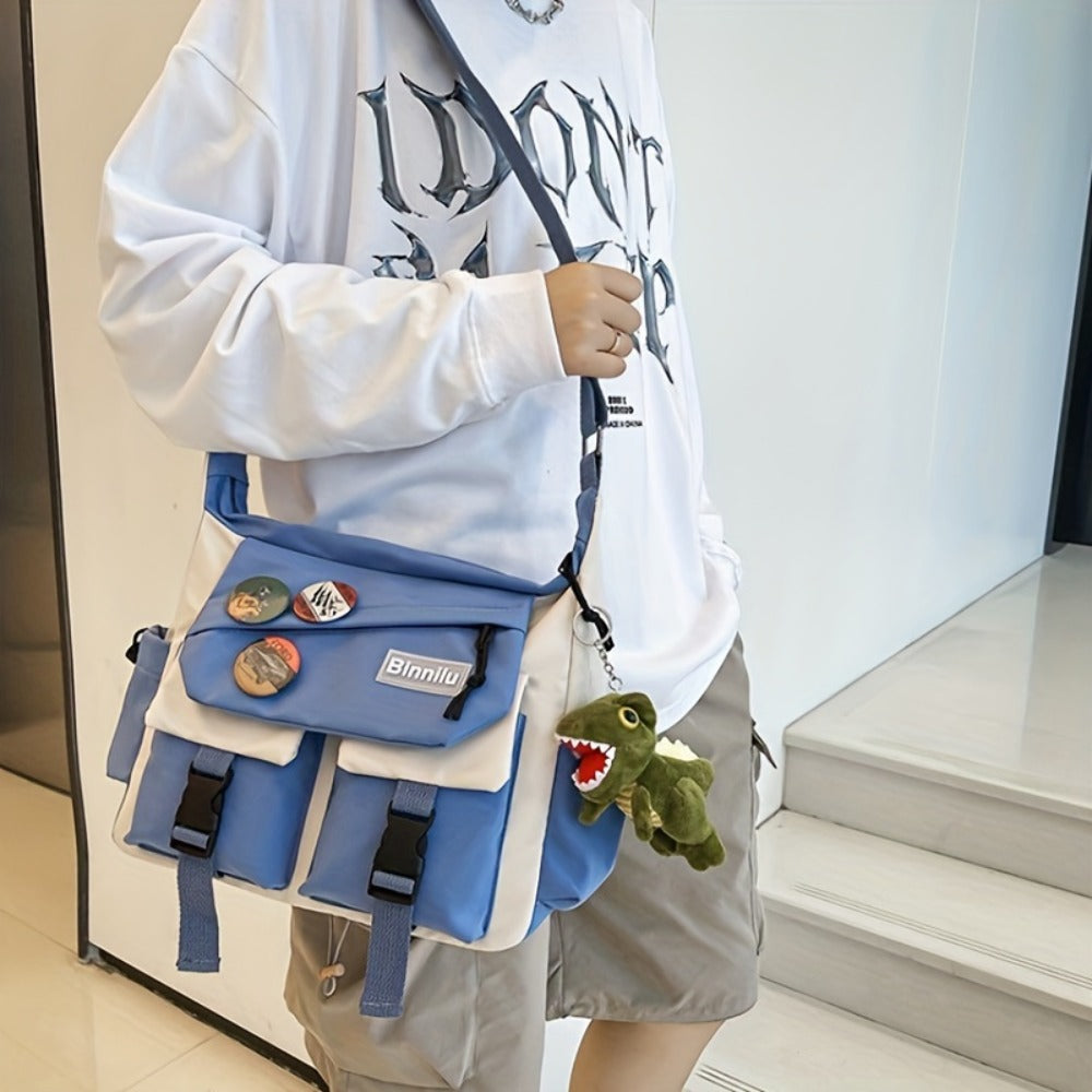 New Men'S Trendy Product Plate Bag, Large Capacity Ins Bag, Shoulder Pack
