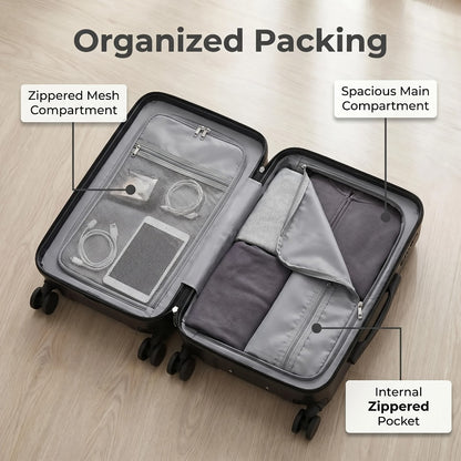 20 Inch Luggage, Big Capacity Travel Function Boarding Case, Luggage with Password Lock, Suitable for Daily Use As a Neutral Bag Big Capacity Suitcase