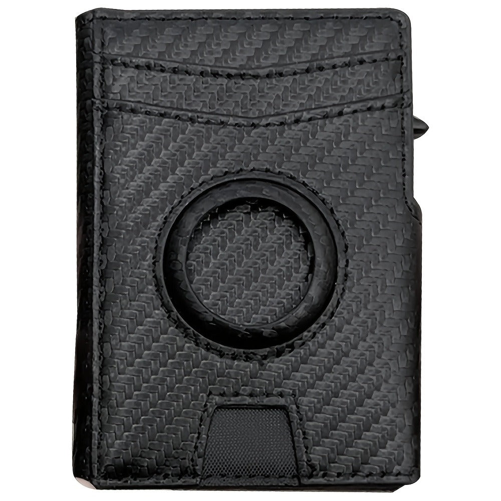 Men'S Slim Bifold Wallet - Genuine Leather RFID Blocking Wallet with Credit Card Slots, Bill Compartment & ID Window (Black), Minimalist Design, Ideal Gift for Father'S Day & Thanksgiving