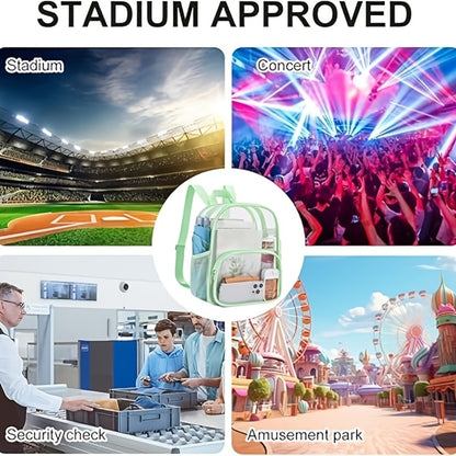 Transparent Backpack, Suitable for Stadium Events, Concerts, Sports Competitions, Work And Travel