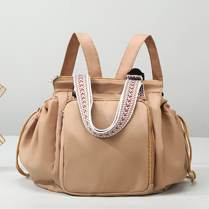 [Foldable Multi-Pocket Bag] Multi-Functional Large-Capacity Drawstring Fitness Bag, Multi-Functional Multi-Form Storage Bag, Suitable for Shopping And Commuting, Supermarket Shopping, Foldable And Expandable, Large-Capacity Multi-Pocket Travel Bag