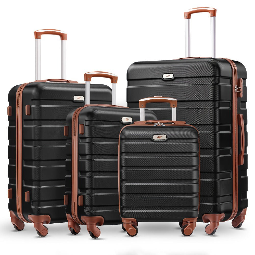 Suitcase Set, Multi-piece Suitcase Set, Abs Material + Safety Combination Lock + Three-section Adjustable Pull Rod +360°, Rich Suitcase Set