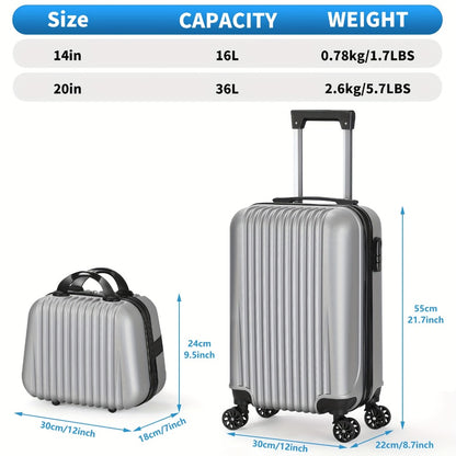 Luggage Set – 2-Piece, 20 Inch, Hardshell, for Travel & Work | Bag Vero – detail view 43