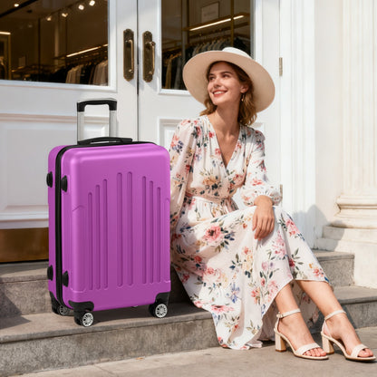20/24/28 Inch Carry On Luggage, Airline Approved Hard Shell Carry On Suitcase with Wheels, TSA Approved Lock, Lightweight Hard Case Travel Luggage