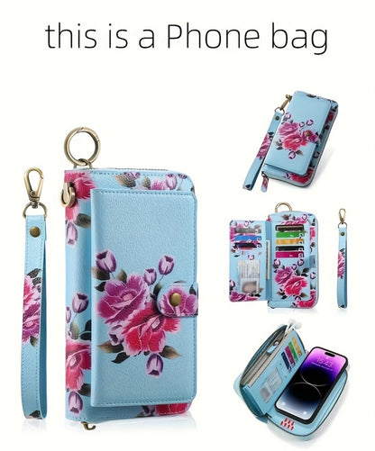 Women's Wallet – Large Capacity, Flower Pattern Long Clutch Large | Bag Vero – detail view 11