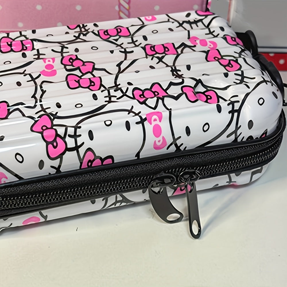 KT Women's Mini Crossbody Bag - Compact Purse with Adjustable Strap, Zipper Closure, Lightweight PVC Hard Shell Case for Everyday, Travel, Parties - Cute Gift for Women & Teens, Party Accessory, Playful Design, Durable Construction, Cosmetic Organizer, St