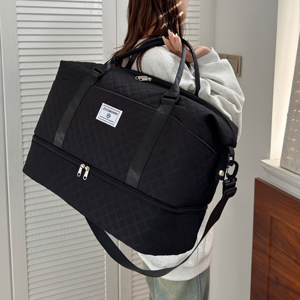 Gym Duffel Bag – 2 Piece, Quilted, for Travel | Bag Vero – detail view 9