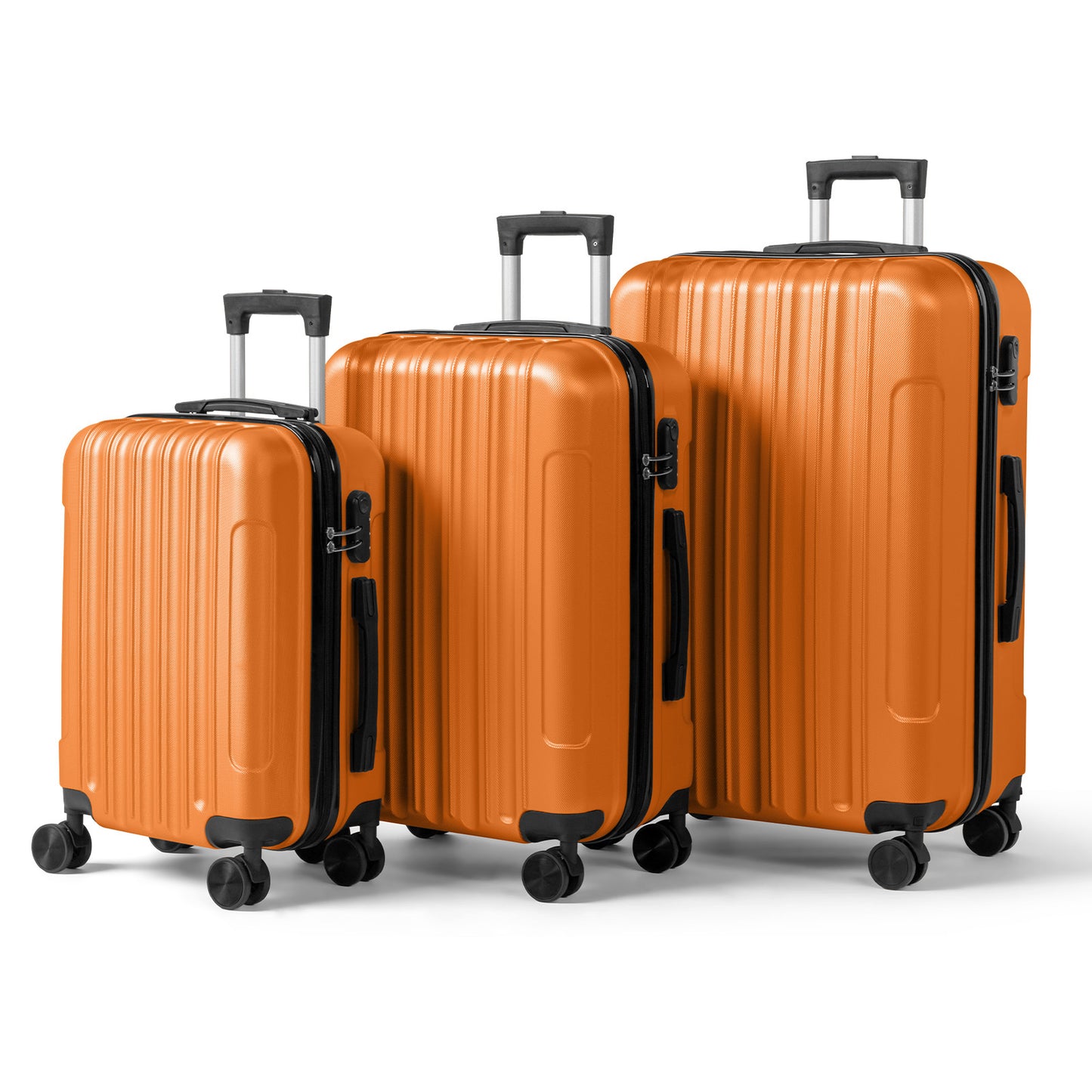 3in1 Luggage Set with Detachable Wheels, 20/24/28 Inch Lightweight ABS Suitcase with Lock & Spinner Wheels, Durable Travel Trolley Bag, 28-inch Disassembly Wheels