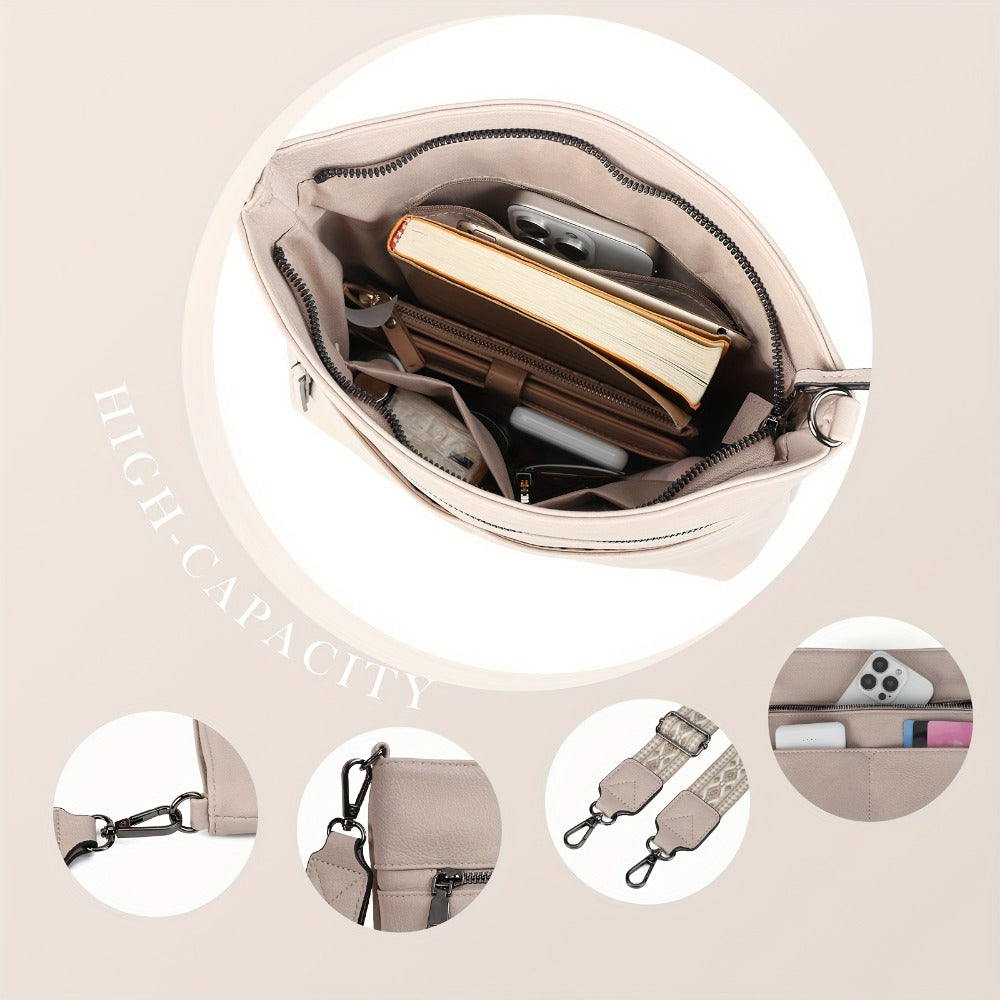 Crossbody Bag for Women – PU Leather, Large Capacity, for Travel & Work | Bag Vero – detail view 13