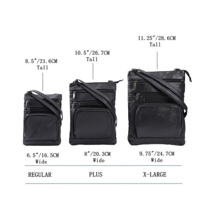 Genuine Leather Shoulder Bag, Adjustable Shoulder Strap Messenger Bag, Fashionable Handheld Design, Multifunctional Smartphone Storage Bag