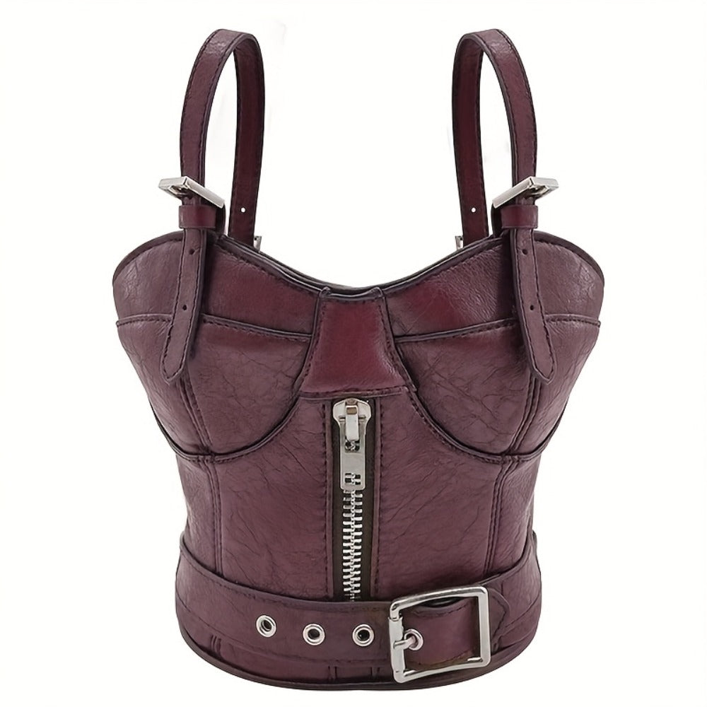Hot Hot Bags in Europe And America, Fashion Trend Designer Catwalk Handbags, Dark Punk Zipper Bags, Creative Shape Small Bags, Hand-Carrying Coin Wallets, Factory Supplies, High Quality