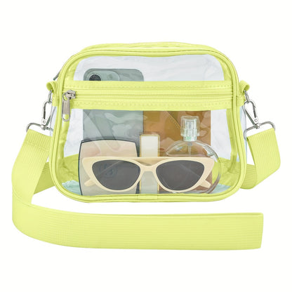 Clear Purses for Women Stadium Clear Bag Stadium Approved Crossbody Concerts Bag for Game Day, Events, Sports