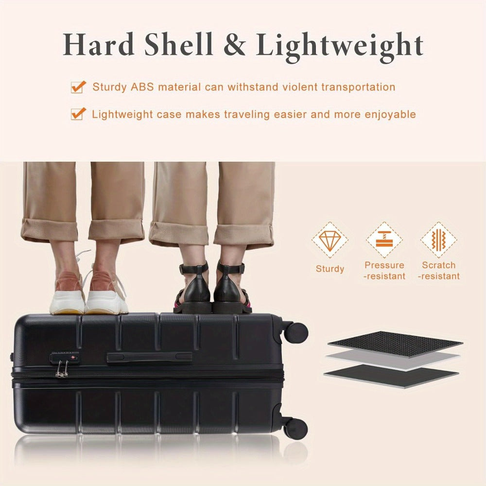 20/24/28 Inch Carry On Luggage - Hard Shell ABS Suitcase With Double Spinner Wheels, Lightweight Expandable Rolling Luggage With TSA Lock - For Travel - Suitable for Business & Leisure - Ideal Gift for Frequent Travelers