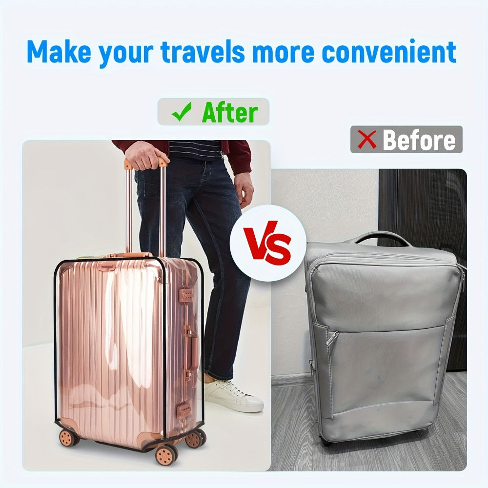 Luggage Set – 3 Pack, 28 Inch, PVC, Clear | Bag Vero – detail view 3