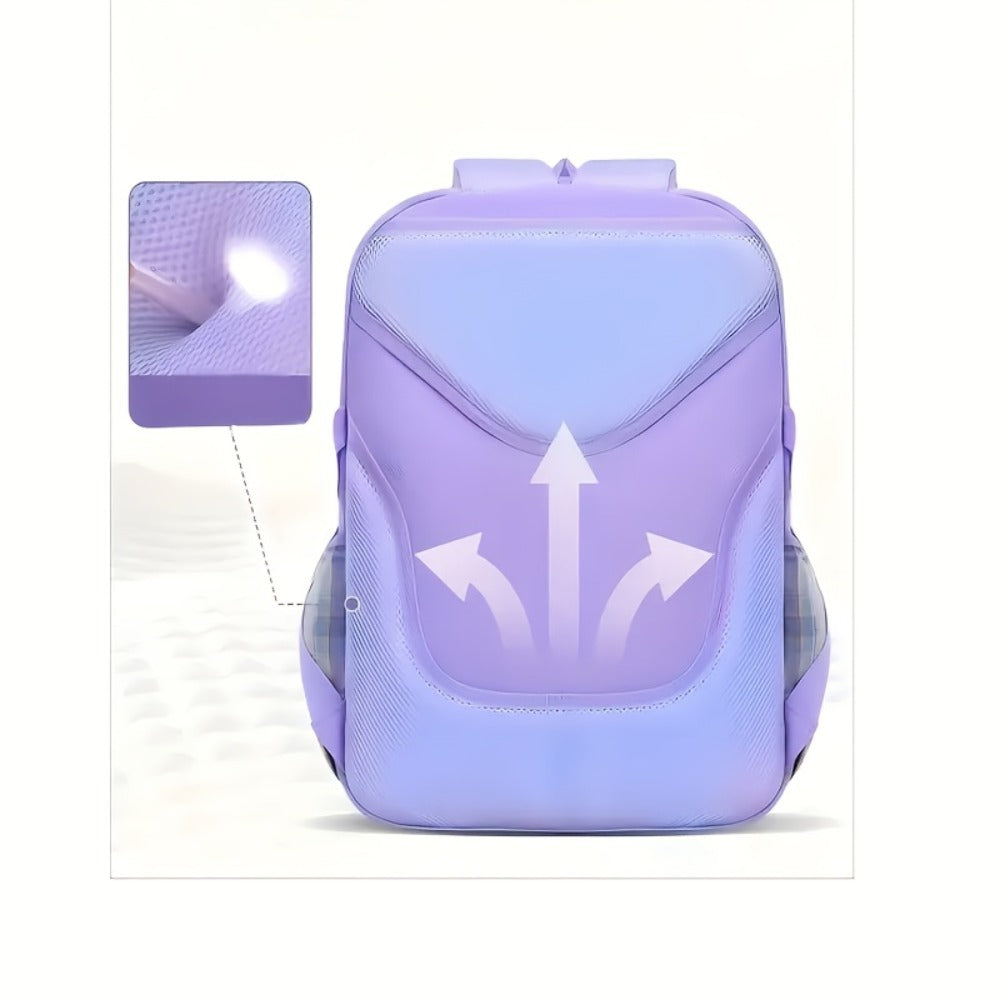 Student Backpack With 8 Separate Card Sleeves, Multi-Pocket Layered Storage, Breathable Pressure Relief Design, For Teenager