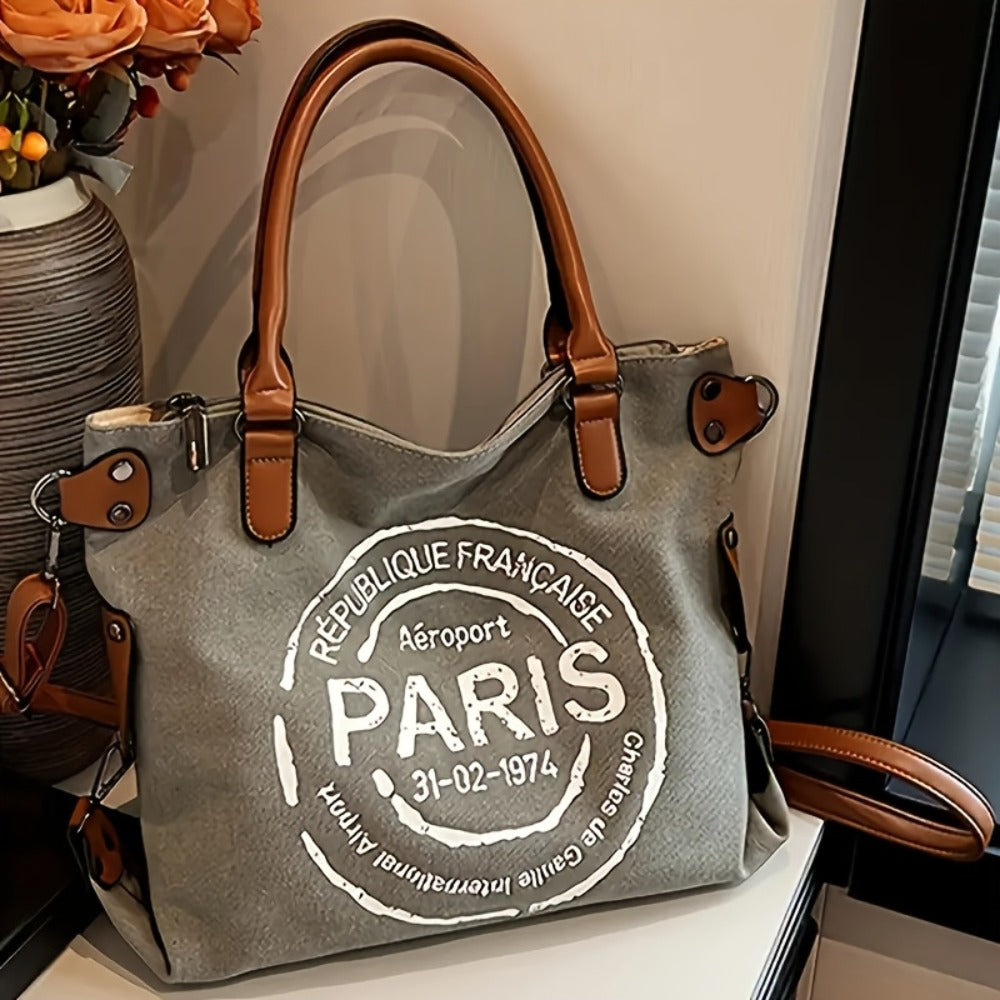New Large Capacity Portable Tote Bag with Adjustable Shoulder Strap Length, Single Shoulder Bag, Crossbody Bag