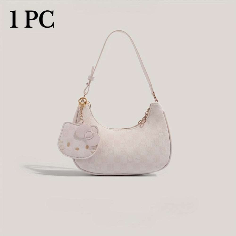 Sanrio Hello Kitty Easy Ruffled Bag - Korean Version Crossbody Bag - Suitable for Parties, Commuting, And Street Style - Valentine'S Day Gift And Must-Have for Fashionable Girlfriends at Birthday Parties