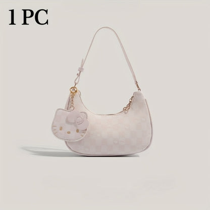 Sanrio Hello Kitty Easy Ruffled Bag - Korean Version Crossbody Bag - Suitable for Parties, Commuting, And Street Style - Valentine'S Day Gift And Must-Have for Fashionable Girlfriends at Birthday Parties