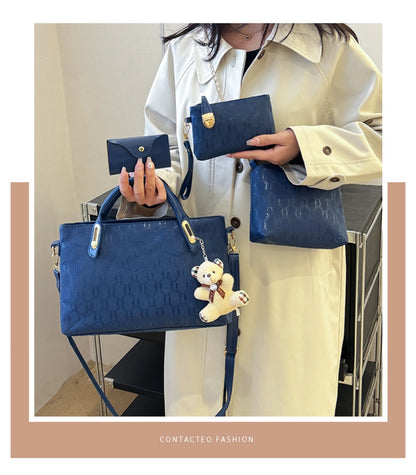 2025 New Trendy Leisure Four-Piece Set for Mothers And, Women'S Single-Shoulder Crossbody Handbag