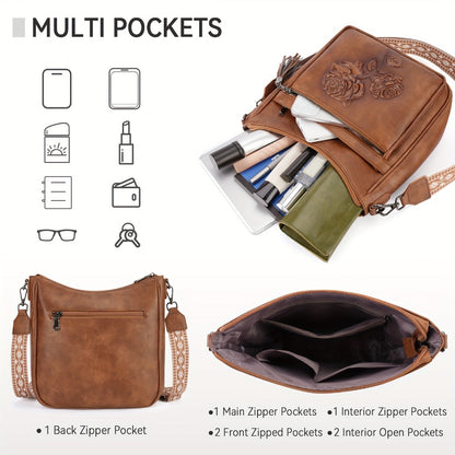 Crossbody Bag for Women – 7 Colors, Vegan Leather, Large Capacity, Adjustable Strap | Bag Vero – detail view 12
