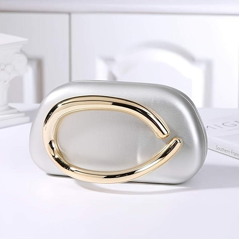 Women's Wallet – Acrylic Evening Clutch Golden Metal | Bag Vero – detail view 39