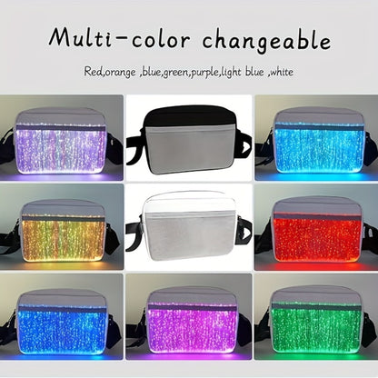 LED Crossbody Bag Small Light Up Purse Glowing Handbags Mini Shoulder Bags Women Luminous Wallet for Party